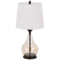 28" Glass Contemporary Table Lamp Bronze - Cal Lighting