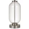 34" Sycamore Glass Table Lamp with Drum Shade Brushed Steel - Cal Lighting -Loca Table Lamps Store unnamed file 3494