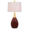 (Set of 2) 27.5" Medallion Table Lamp (Includes CFL Light Bulb) Gold/Walnut - Safavieh -Loca Table Lamps Store unnamed file 3522