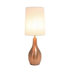 1-Light Tear Drop Table Lamp Rose Gold - Simple Designs