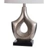 Contemporary Moulded Table Lamp with Hammered Hollow Center and Base Black/Silver - StyleCraft -Loca Table Lamps Store unnamed file 3584