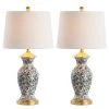 Set of 2 Kaeden Table Lamp (Includes LED Light Bulb) Black/White - Safavieh -Loca Table Lamps Store unnamed file 3613