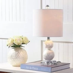 JONATHAN Y 19" Bailey Seashell Table Lamp (Includes LED Light Bulb) White - JONATHAN Y