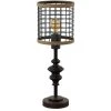 20" Metal Table Lamp with Caged Shade Black/Natural - StyleCraft -Loca Table Lamps Store unnamed file 3643