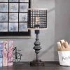 20" Metal Table Lamp with Caged Shade Black/Natural - StyleCraft -Loca Table Lamps Store unnamed file 3645