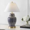 JONATHAN Y 28.5" Ceramic/Iron Coastal Modern Table Lamp Blue/White (Includes LED Light Bulb) - JONATHAN Y -Loca Table Lamps Store unnamed file 3647