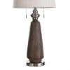Round Moulded Table Lamp with Wood Accents Brushed Steel - StyleCraft -Loca Table Lamps Store unnamed file 3666