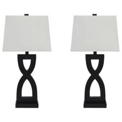 Set of 2 Amasai Table Lamps Black - Signature Design by Ashley