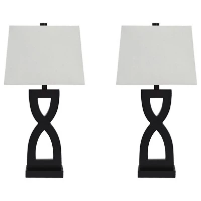 Set of 2 Amasai Table Lamps Black - Signature Design by Ashley 3 Set of 2 Amasai Table Lamps Black - Signature Design by Ashley