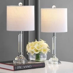 JONATHAN Y 19.5" Crystal/Metal Table Lamp (Includes LED Light Bulb) Clear - Jonathan Y