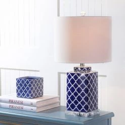 JONATHAN Y 23" Clarke Chinoiserie Table Lamp (Includes LED Light Bulb) Blue - JONATHAN Y