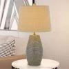 25" Ticino Ceramic Table Lamps with Taper Drum Hardback Shade Earth Tone - Cal Lighting -Loca Table Lamps Store unnamed file 3744