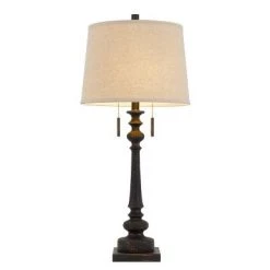 31.5" Resin Traditional Table Lamp Rustic Iron - Cal Lighting