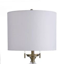 Glass Table Lamp with Acrylic Accents Polished Brass/Gold - StyleCraft