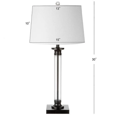 JONATHAN Y 30" (Set of 2) Mason Glass/Metal Table Lamp (Includes LED Light Bulb) Black - JONATHAN Y 5 JONATHAN Y 30" (Set of 2) Mason Glass/Metal Table Lamp (Includes LED Light Bulb) Black - JONATHAN Y - Image 3