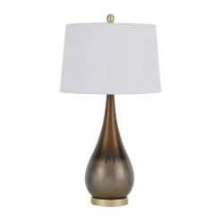 30" Metal Contemporary Table Lamp Taupe - Cal Lighting