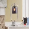 Brushed Steel with Marble Base and Smoked Glass Shade Table Lamp White - StyleCraft -Loca Table Lamps Store unnamed file 3917