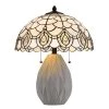 20.125" Cement Transitional Table Lamp with Tiffany Glass Shade - Cal Lighting -Loca Table Lamps Store unnamed file 3973