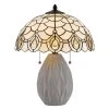 20.125" Cement Transitional Table Lamp with Tiffany Glass Shade - Cal Lighting -Loca Table Lamps Store unnamed file 3974