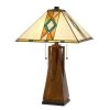 25" Resin Contemporary Mission Table Lamp with Tiffany Glass Shade - Cal Lighting -Loca Table Lamps Store unnamed file 3979