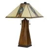 25" Resin Contemporary Mission Table Lamp with Tiffany Glass Shade - Cal Lighting -Loca Table Lamps Store unnamed file 3981