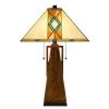 25" Resin Contemporary Mission Table Lamp with Tiffany Glass Shade - Cal Lighting -Loca Table Lamps Store unnamed file 3982