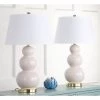 Set of 2 Pamela Triple Gourd Lamp (Includes LED Light Bulb) Light Gray - Safavieh -Loca Table Lamps Store unnamed file 4028