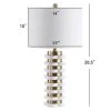 JONATHAN Y 26.5" Wellington Quatrefoil Striped Resin Table Lamp (Includes LED Light Bulb) Brass - JONATHAN Y -Loca Table Lamps Store unnamed file 4085