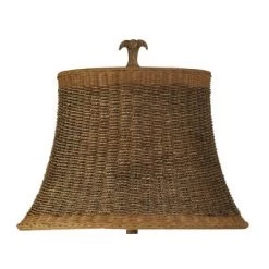 39" Rattan Palm Tree Table Lamp Natural Brown - StyleCraft