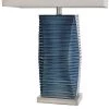 Vertical Lined Moulded Table Lamp with Steel Base Blue - StyleCraft -Loca Table Lamps Store unnamed file 4115