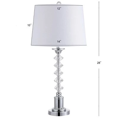 JONATHAN Y 28" (Set of 2) Kinsley Crystal Table Lamp (Includes LED Light Bulb) Clear - JONATHAN Y 5 JONATHAN Y 28" (Set of 2) Kinsley Crystal Table Lamp (Includes LED Light Bulb) Clear - JONATHAN Y - Image 3
