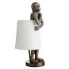 Standing Antique Brass Monkey Table Lamp with Shade Blue - StyleCraft -Loca Table Lamps Store unnamed file 4153