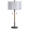 Lari Dual Finish Table Lamp with Drum Shade Black - StyleCraft -Loca Table Lamps Store unnamed file 4159