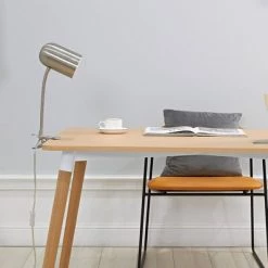 15" Carter Clip-Arm Desk Lamp with Adjustable Gooseneck - Globe Electric Matte Pink