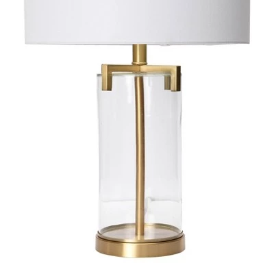 26.5" Glass Table Lamp Gold - 3R Studios 3 26.5" Glass Table Lamp Gold - 3R Studios - Image 2
