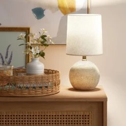 Loca Table Lamps Store 29 Wooden Mini Table Lamp with Circle Base - Thresholdâ„¢ Black