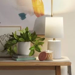 Textural Ceramic Mini Cylinder Shaped Table Lamp - Threshold™ Black