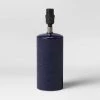 Linen Textured Ceramic Small Lamp Base Dark Blue - Threshold™ -Loca Table Lamps Store unnamed file 4240