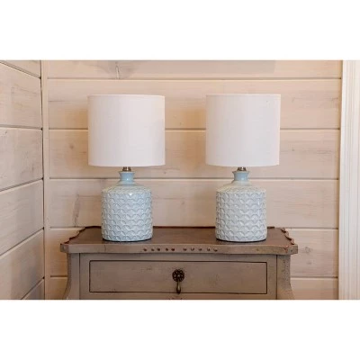 Set of 2 Della Ceramic LED Table Lamps (Includes Energy Efficient Light Bulb) - Decor Therapy Green 6 Set of 2 Della Ceramic LED Table Lamps (Includes Energy Efficient Light Bulb) - Decor Therapy Green - Image 4