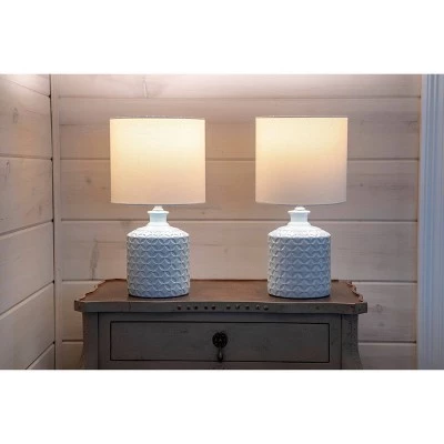 Set of 2 Della Ceramic LED Table Lamps (Includes Energy Efficient Light Bulb) - Decor Therapy Green 7 Set of 2 Della Ceramic LED Table Lamps (Includes Energy Efficient Light Bulb) - Decor Therapy Green - Image 5