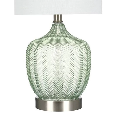 18" Glass Accent Lamp Green - Cresswell Lighting 4 18" Glass Accent Lamp Green - Cresswell Lighting - Image 2
