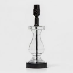 Small Glass Baluster Column Table Lamp Clear - Threshold™
