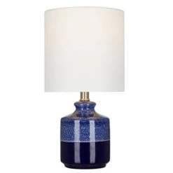 14.75" Ceramic Accent Lamp Blue - Cresswell Lighting