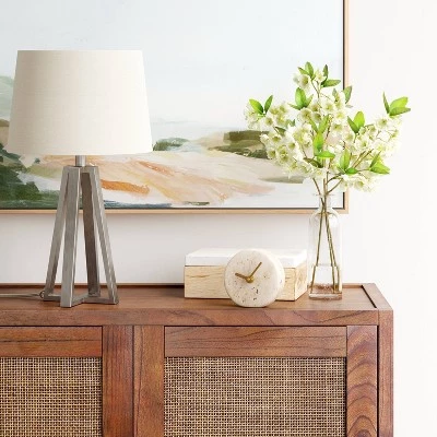 Linear Small Lamp Base Silver - Threshold 3 Linear Small Lamp Base Silver - Threshold