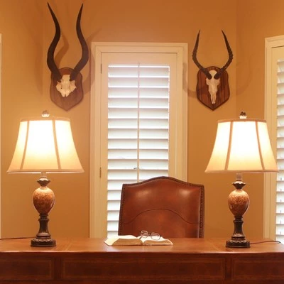 25" Mae Desk Lamp Set Bronze - Decor Therapy 3 25" Mae Desk Lamp Set Bronze - Decor Therapy