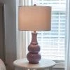 15" x 14" Harper Ceramic Table Lamp Purple (Includes CFL Light Bulb) - Decor Therapy -Loca Table Lamps Store unnamed file 4376
