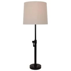 32" Henry Adjustable Table Lamp (Includes LED Light Bulb) Bronze - Decor Therapy