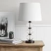 Large Assembled Glass Stacked Ribbed Table Lamp (Includes LED Light Bulb) Clear - Threshold™ -Loca Table Lamps Store unnamed file 4387