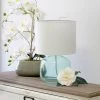 Glass Table Lamp with Fabric Shade Aqua - Simple Designs -Loca Table Lamps Store unnamed file 439