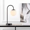 JONATHAN Y 18.25" Iron and Glass Arco Minimalist Mid Century Globe Table Lamp (Includes LED Light Bulb) Black - Jonathan Y -Loca Table Lamps Store unnamed file 4399